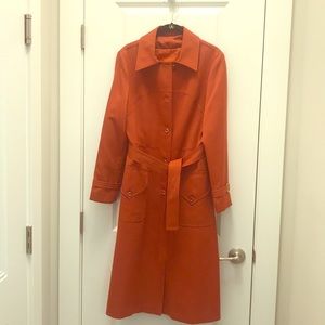 Vintage burnt orange rain coat